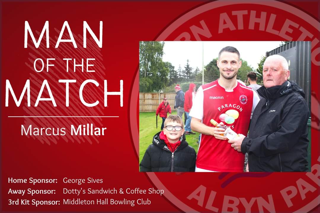 MAN OF THE MATCH AT LUNCARTY
