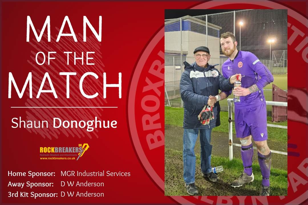 MAN OF MATCH AT TRANENT